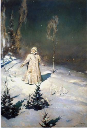 kuvaus kuvan Vasnetsov Snow Maiden 